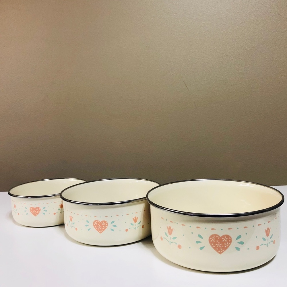 Vintage Corning Ware Forever Yours Mixing Bowl Set - Picture 4 of 11